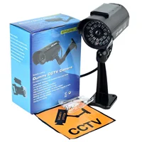Solar Powered Fake Security Camera Outdoor, Realistic Dummy CCTV Surveillance with Flashing Red LED, Adjustable Mount & Warning 6