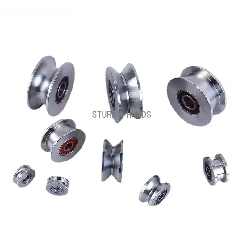 1 stainless steel track pulley bearing wheel V/U/H-type steel wire rope lifting sliding door roller