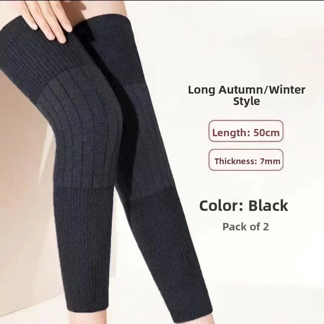 Thickened Warm Knee Pads Men Women Autumn Winter Non-Slip Strap Furry Knee Support Leg Warmth Protection for Sports And Daily...
