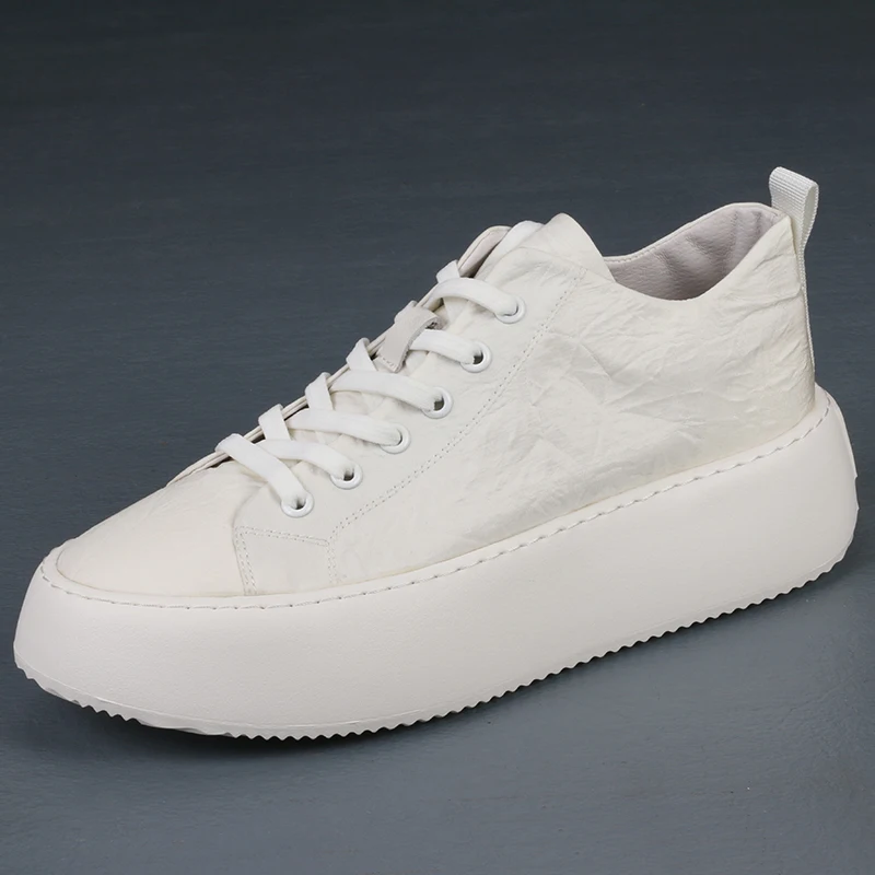 

men's canvas low-heeled low tide shoes Korean version of the trend breathable thick-soled increased comfort casual small white s