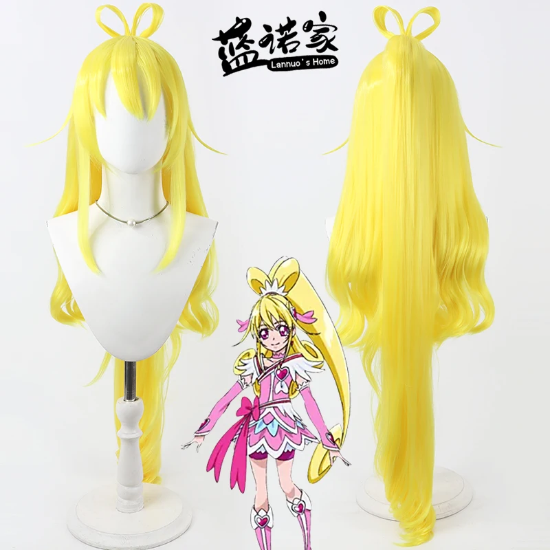 

PreCure Aida Mana Cos, парик для косплея, реквизит для Хэллоуина, карнавала, вечерние, синтетические волосы, термостойкое волокно + шапочка для парика