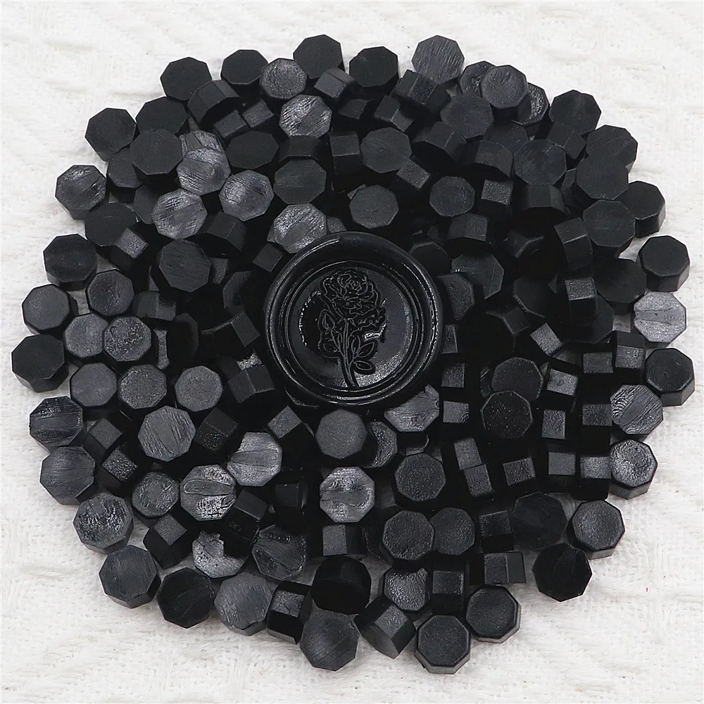 200 stks Octagon Zegellak Kralen voor Lakzegel Stempel voor Scrapbooking Kaarten Enveloppen Trouwkaarten Geschenkverpakkingen