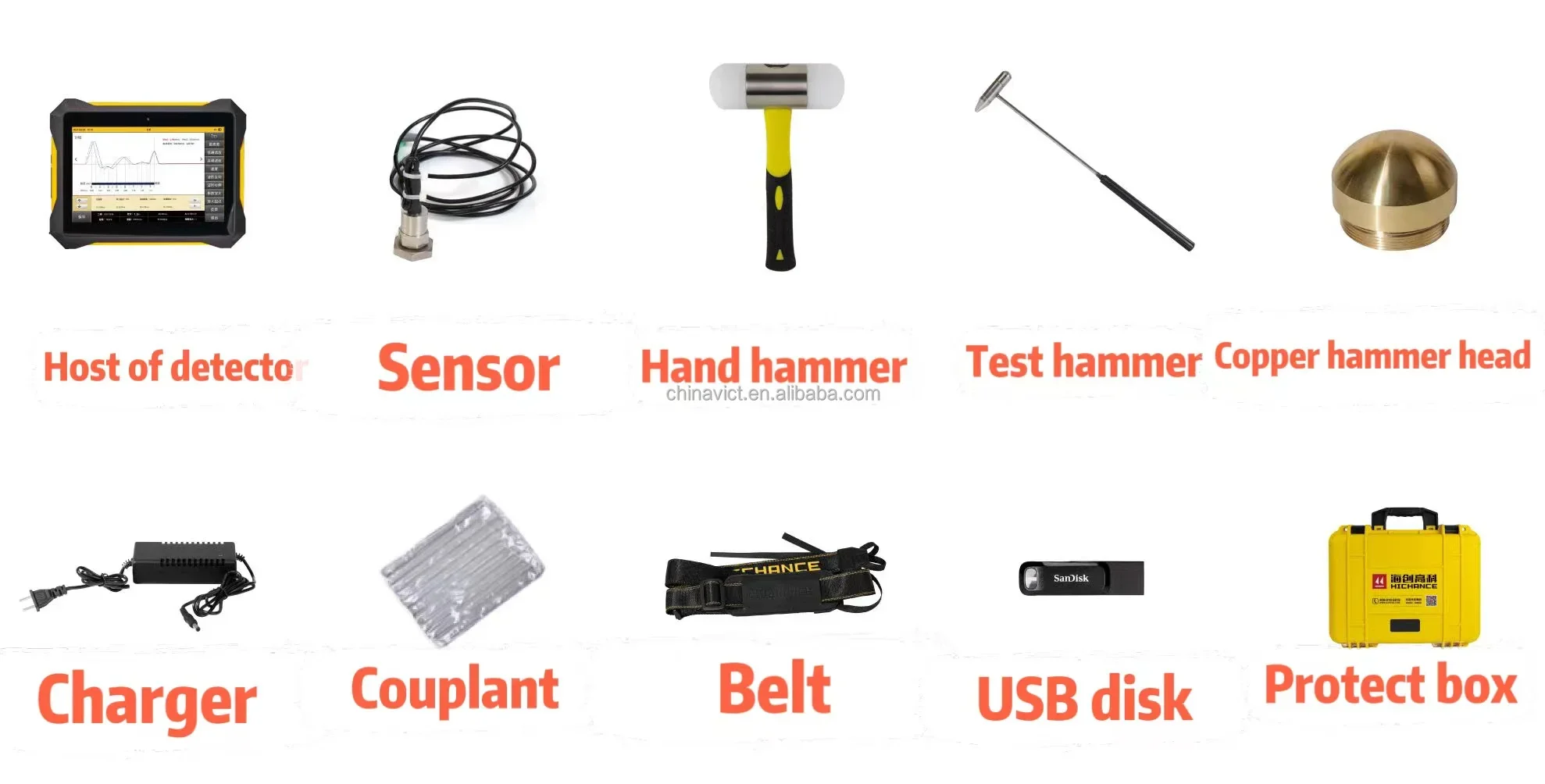 Probador de equipos de prueba de integridad de eco de pila HC-DT58