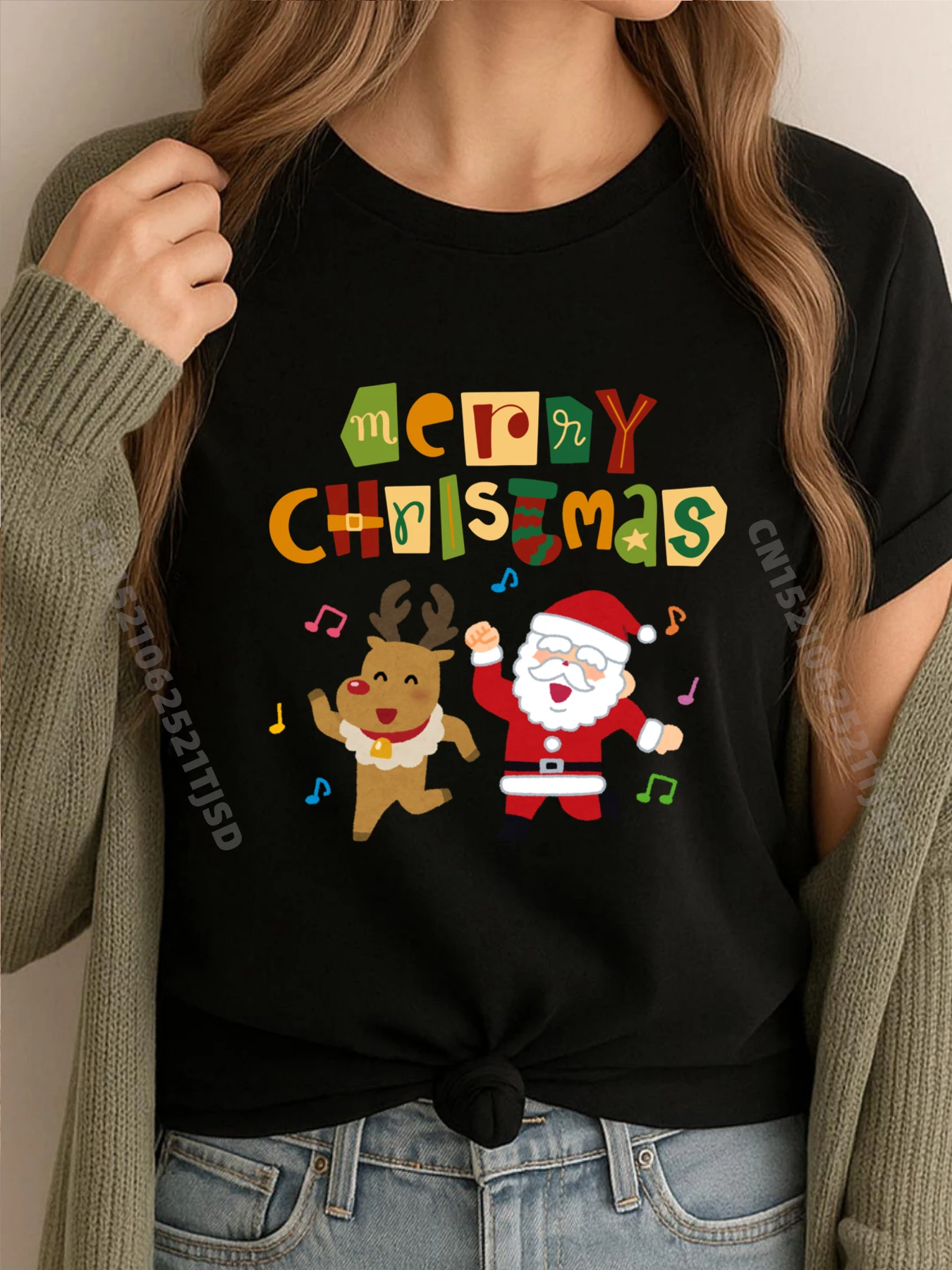 

Cute Christmas New T Shirt Man Clothes Plus Size Printed On
