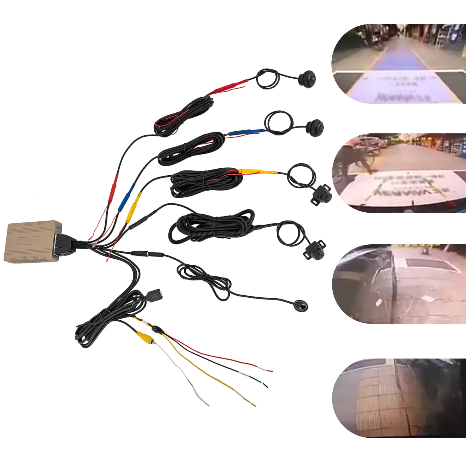 سيارة 360 ° كاميرا نظام بانورامي DC12V مسجل القيادة مع وظيفة الرؤية الليلية مجموعة نظام كاميرا السيارة #4