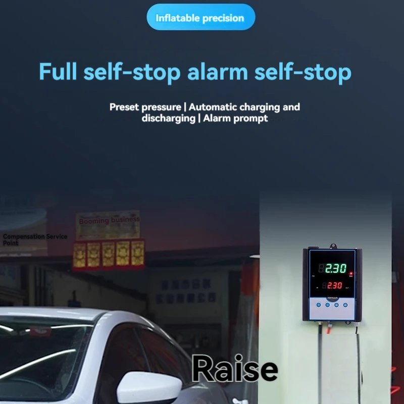 Auto Automatic Tire Inflator Wall Mounted Digital Display Inflator Pump Tire Shop Auto Repair Factory