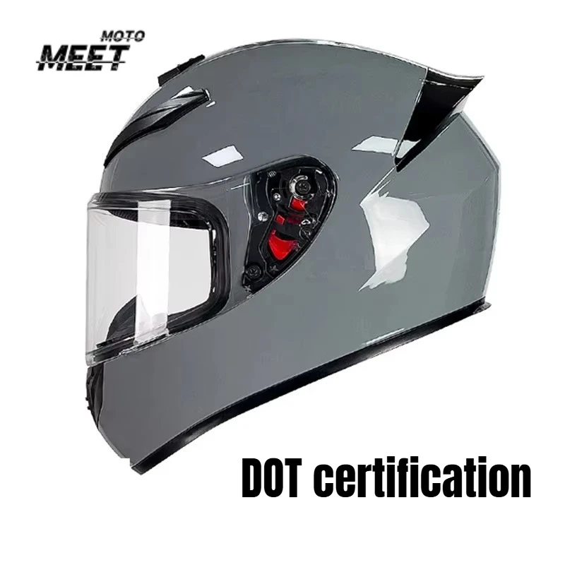 DOT Certified Men's Motorcycle Helmet All-terrain Off-road Motorcycle Helmet Kart Helmet Female Four Seasons in Winter Retro