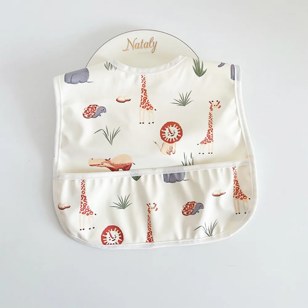 

Cute Animal Pattern Baby Feeding Bib Bear Rabbit Baby Drooling Bibs Sleeveless EVA Saliva Towel Burp Apron 0-5 Years Old