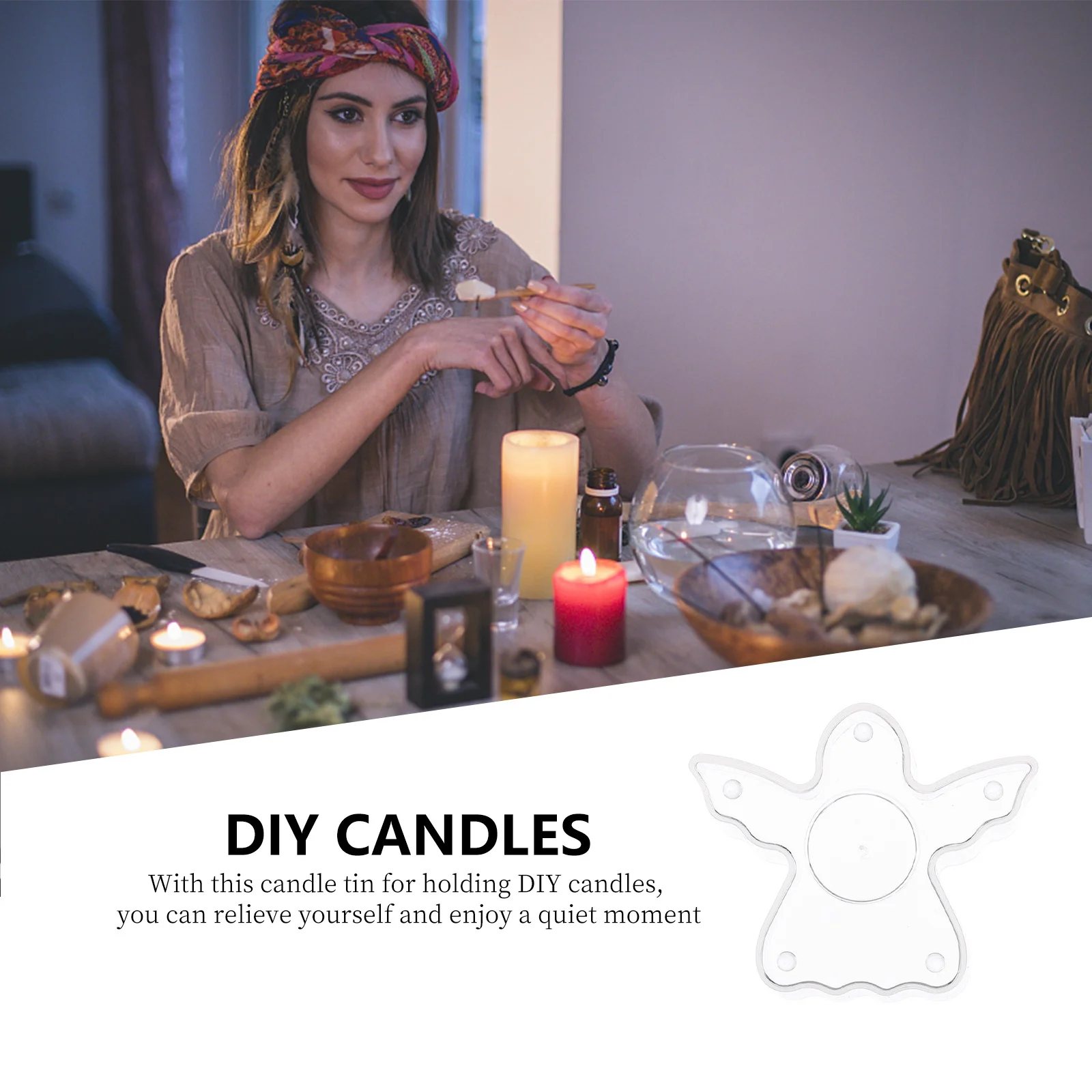 

20pcs Wax Shells Plastic Holder Diy Christmas Box Heat Resistant Storage Container For Party Decoration Gift