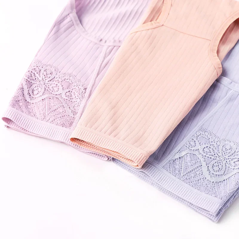 High Waist Underwear Women's Cotton Sweat Absorption Plus Size Fat Large Lace Briefs Middle Aged Micro Abdominal Lingerie 6XL