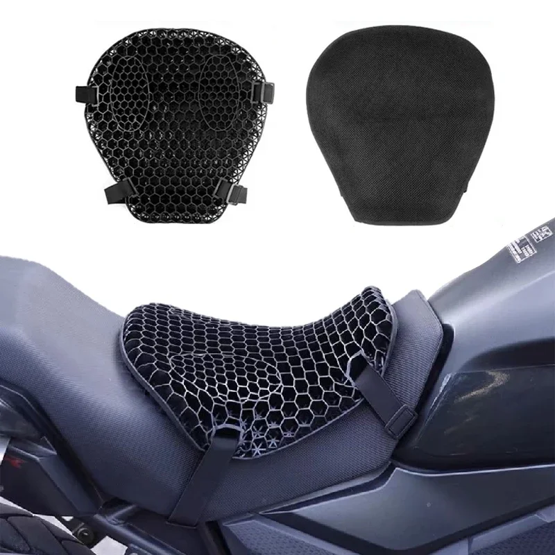 Summer Motorcycle Seat Gel Pad Autobike Honeycomb Heat Dissipation Seat Mat Shock Absorbing Relief Pad Common To Various Models