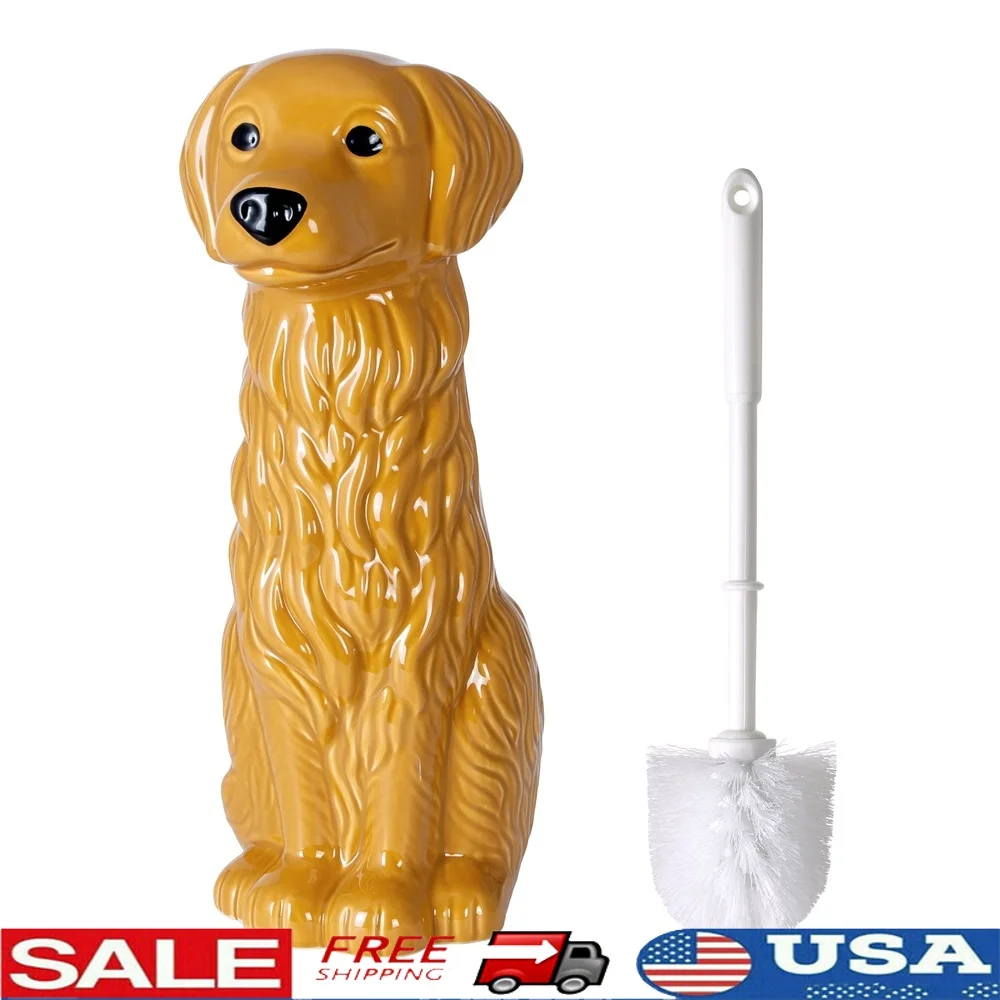 

Новинка, держатель для щеток для миски для собак, керамическая щетка для унитаза в форме щенок, хранение, сдержанная сушка, украшение для дома для любителей собак