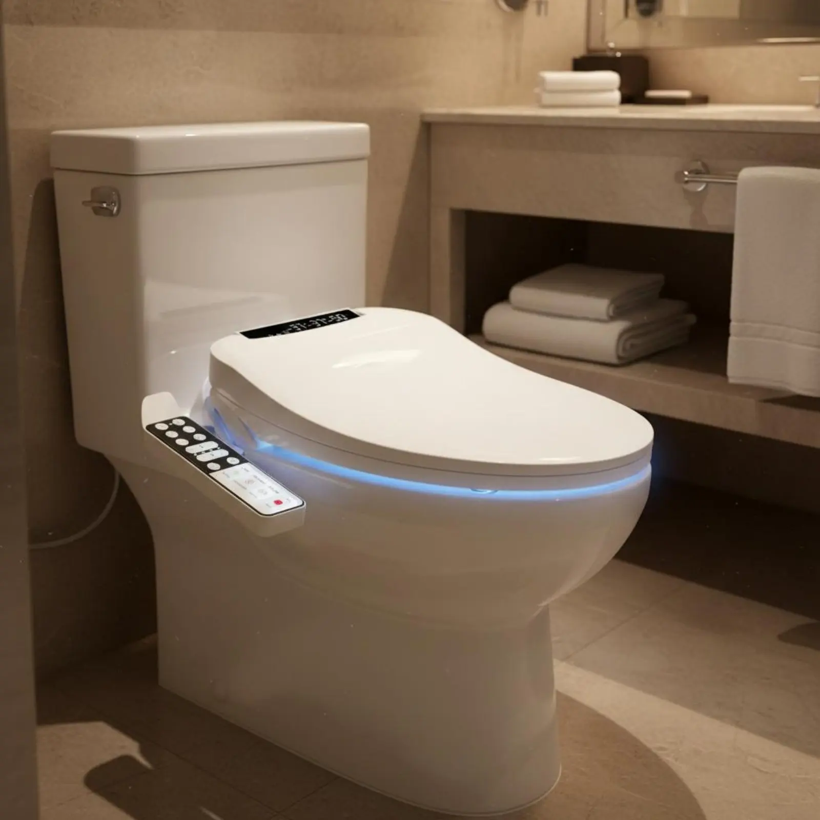 Automatic Bidet Seat Instant Heating Electric Bidet Seat Bathroom Fixture Warm Water Cleansing Sterilization