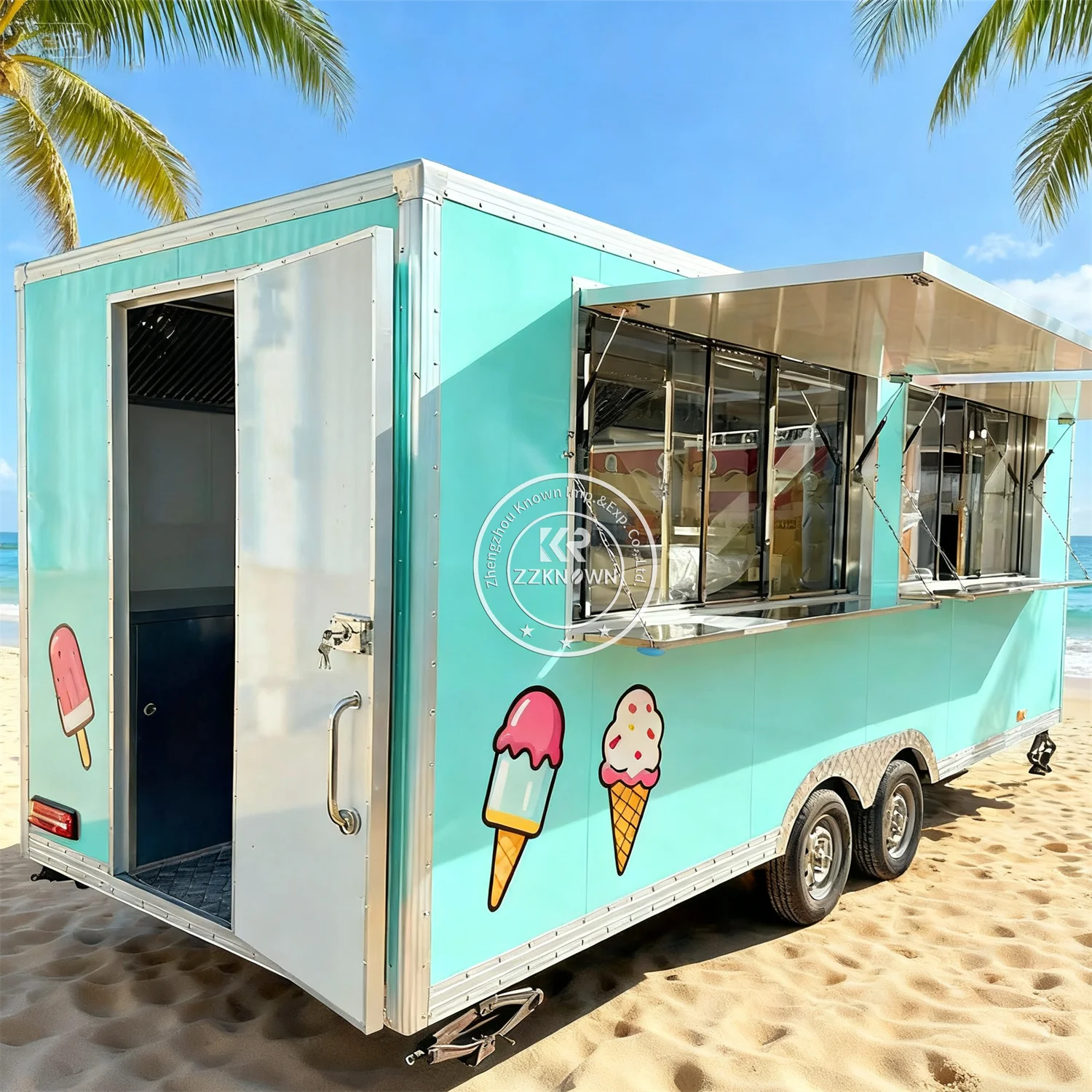 

Custom Food Truck Catering Fast Food Trailer Fully Equipped Mobile Kitchen Coffee Trailer Concession Food Truck For Sale