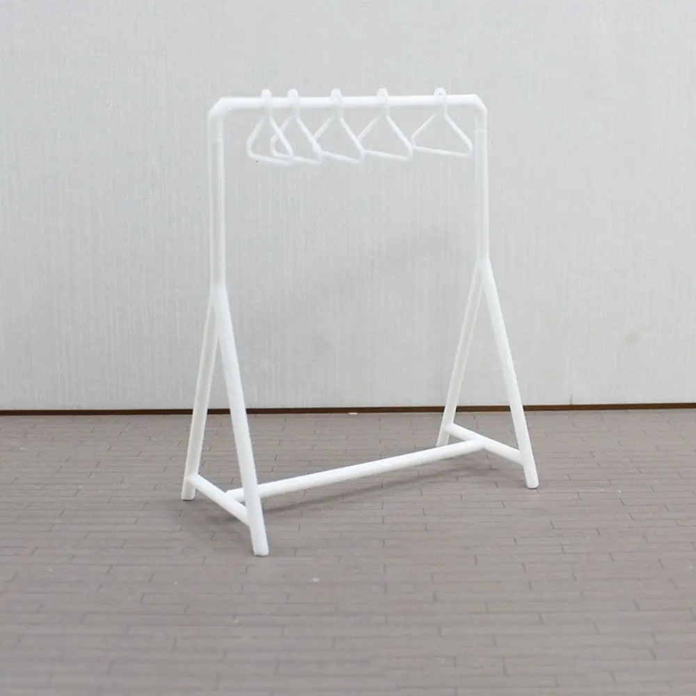 

1/12 Scale Doll Clothes Rack Garment Organizer Earrings Jewelry Miniature Hangers Wardrobe Plastic Dollhouse Clothing Rack