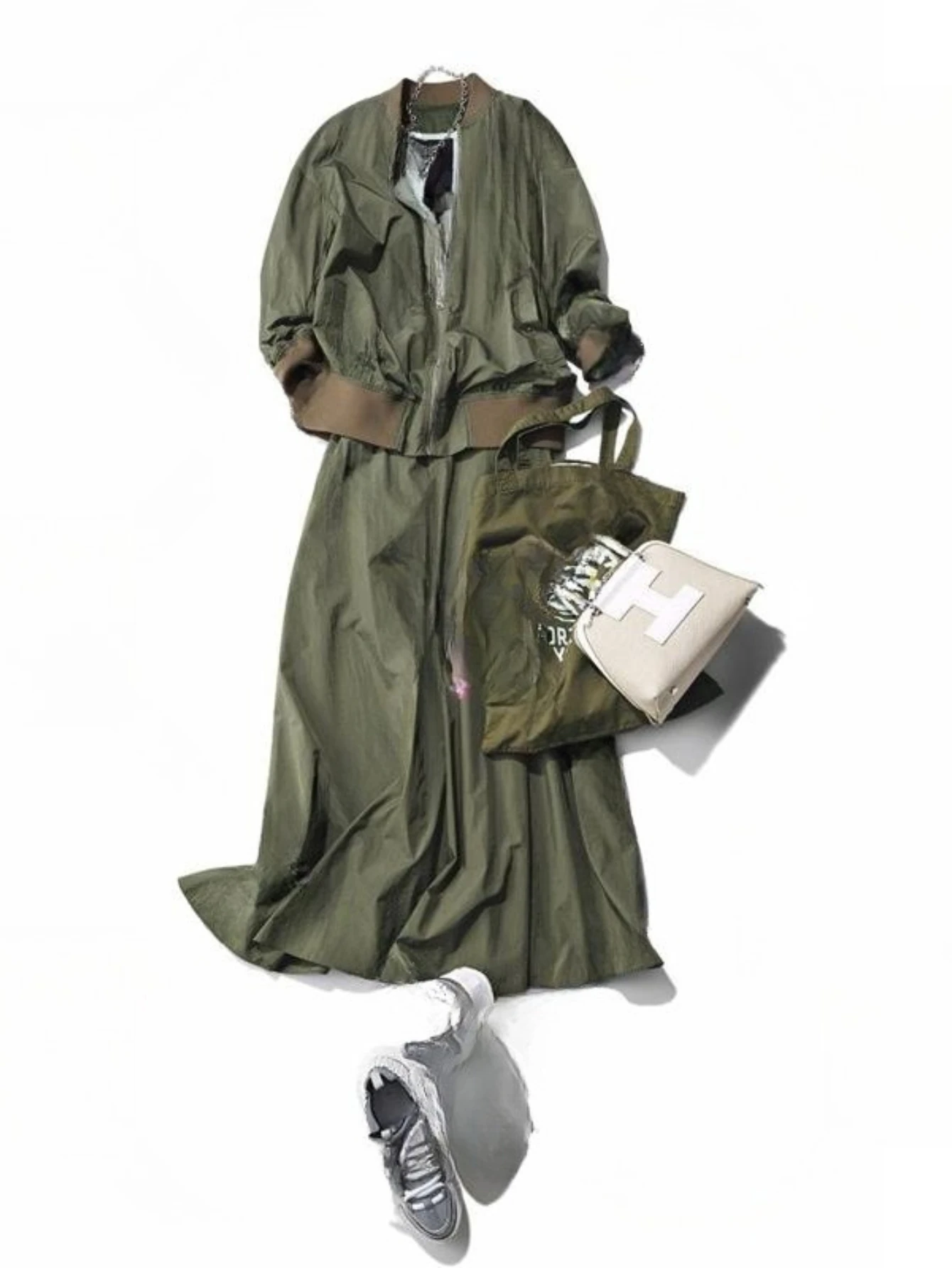 Women Two Piece Sets Skirt Set Full Sleeve Coats Ribbed Neck Elastic Waist Skirts A Line High Waist Y2k Streetwear Zipper Spring