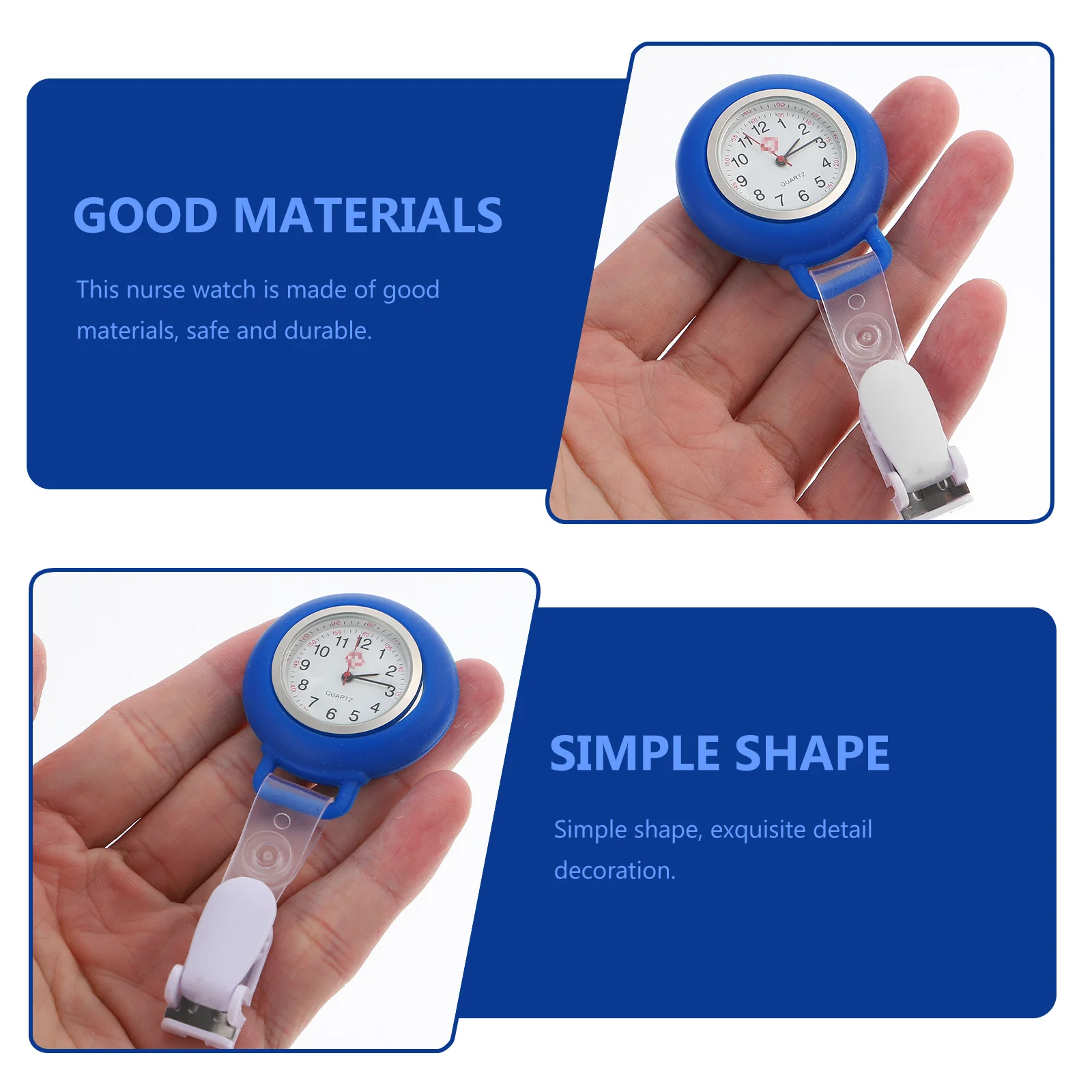 Stainless Steel Nurse Pocket Watch Clip Multi-Function Design Lightweight Durable Convenient For Hospital Work Perfect Gift For