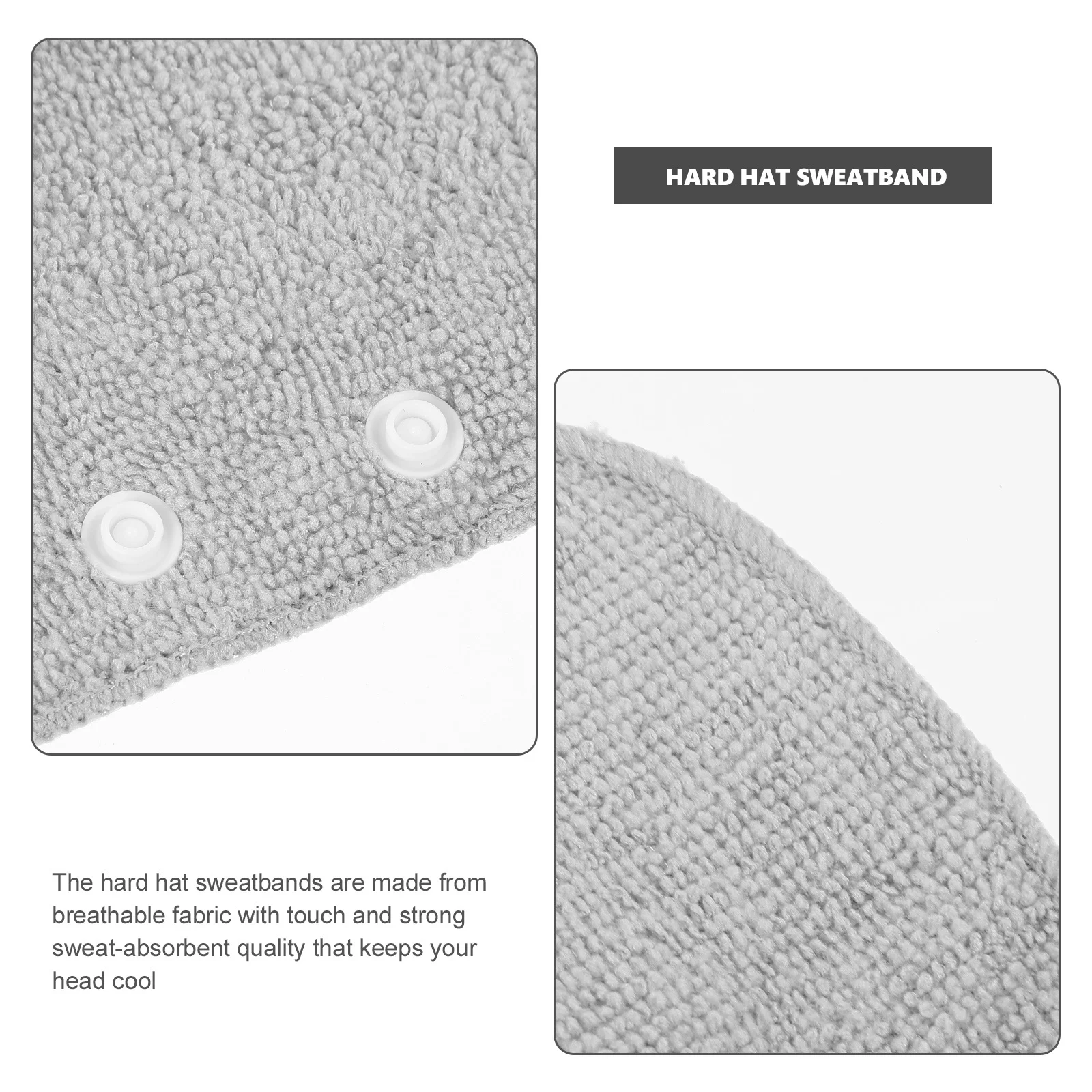 4Pcs Breathable Hard Hat Sweatband with 8 Snap Fasteners Anti-Sweat Lining for Safety Helmets Factory Work Gear