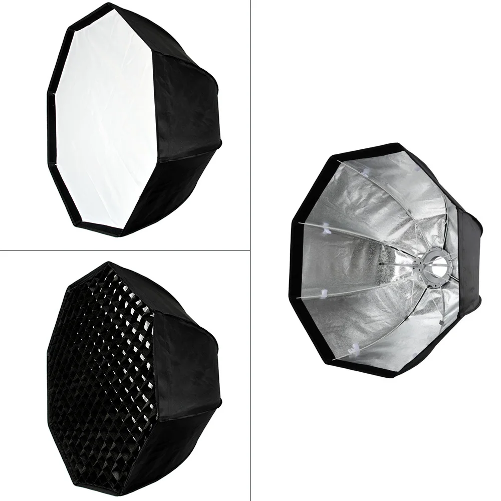 80cm / 31.5in Portable Octagon Honeycomb Grid Umbrella Softbox with Bowens Mount for Speedlite