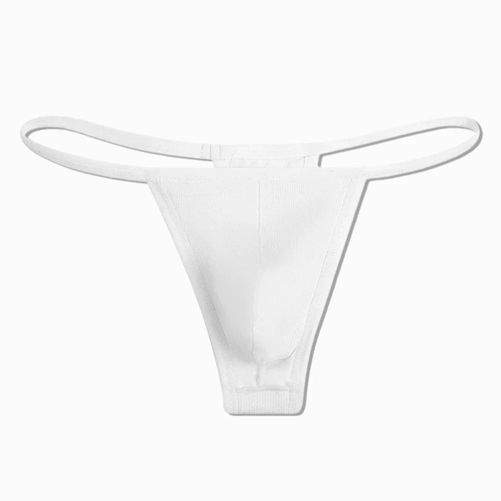 

1pc Fashion Men's G-strings T-Back Thongs Underwear Breathable Bulge Pouch Panties Elastic Low Rise Man Briefs