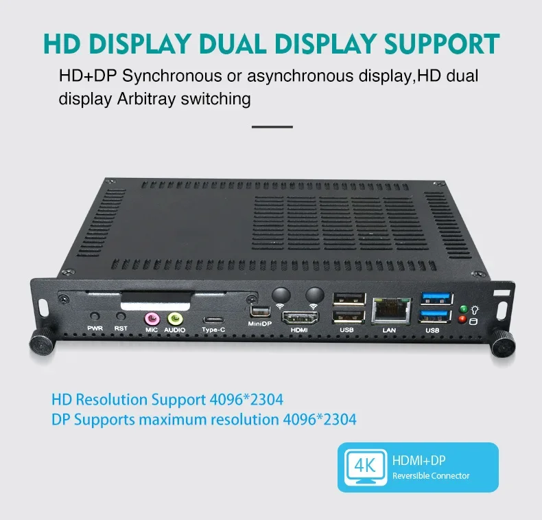 12Th Generation I3 Computer DDR4 8gb 256GB WIFI 4K 80-pin Interactive Whiteboard OPS Mini Computer