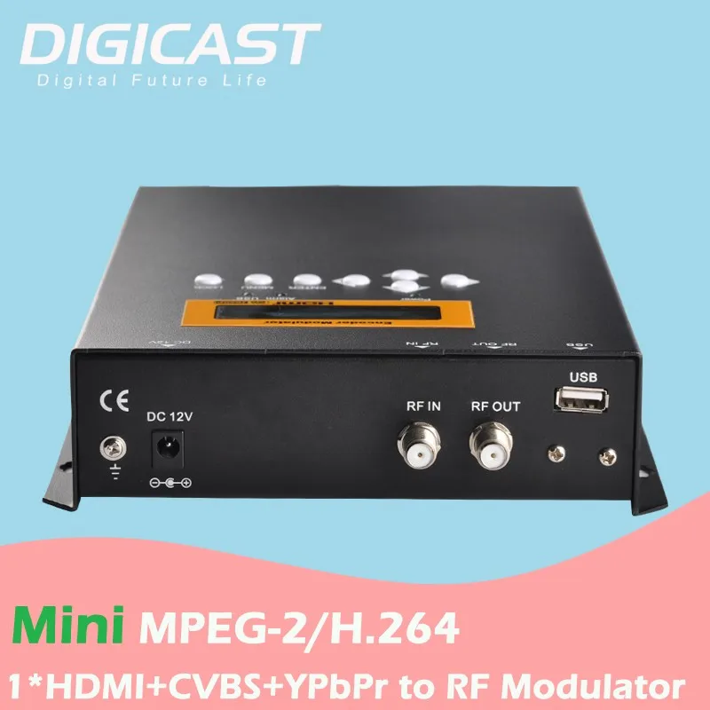 Mini One Channel Mpeg2 Mpeg4 Encoding DVB-T/DTMB RF Modulator VGA to DVB-T Encoder Modulator