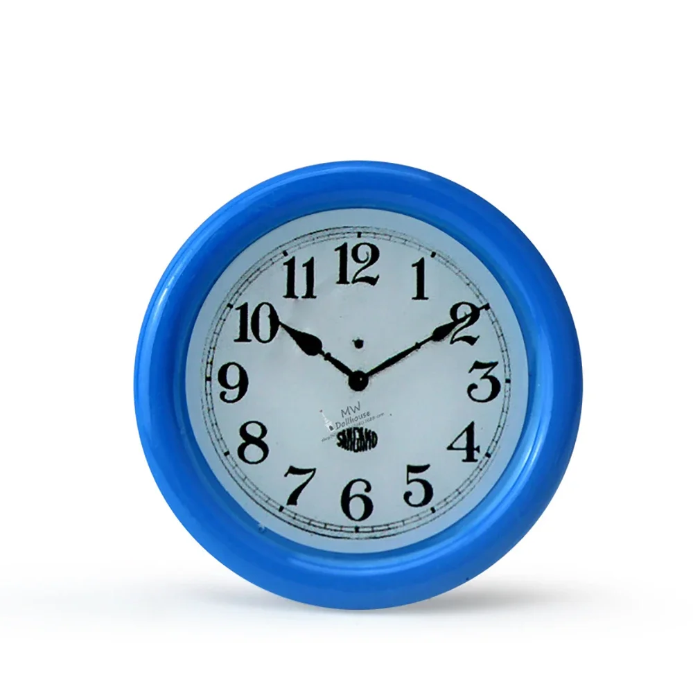1Pcs 1/12 Dollhouse Miniature Accessories Mini Resin Wall Hanging Clock Model for Doll House Decoration ob11