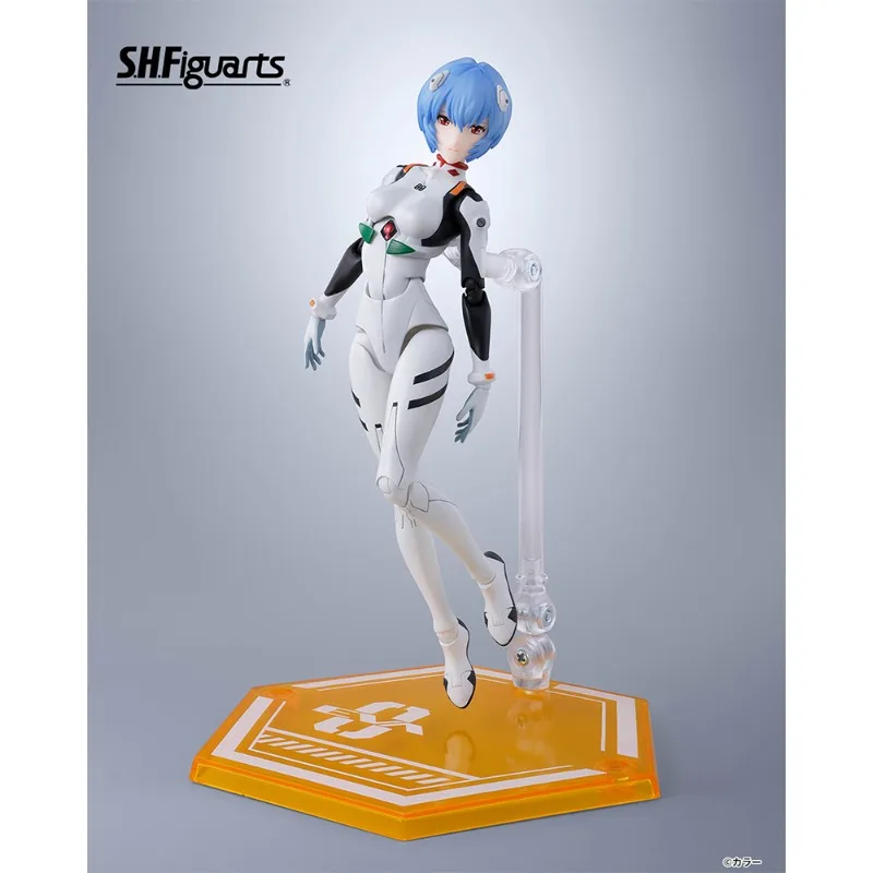 จัดส่งเร็ว ของแท้จาก Bandai อนิเมะ NEON GENESIS EVANGELION SHF โมเดลต้นฉบับของอาอานามิ เรย์ ของเล่นฟิกเกอร์แอคชั่น ของสะสม ของขวัญสำหรับเด็ก