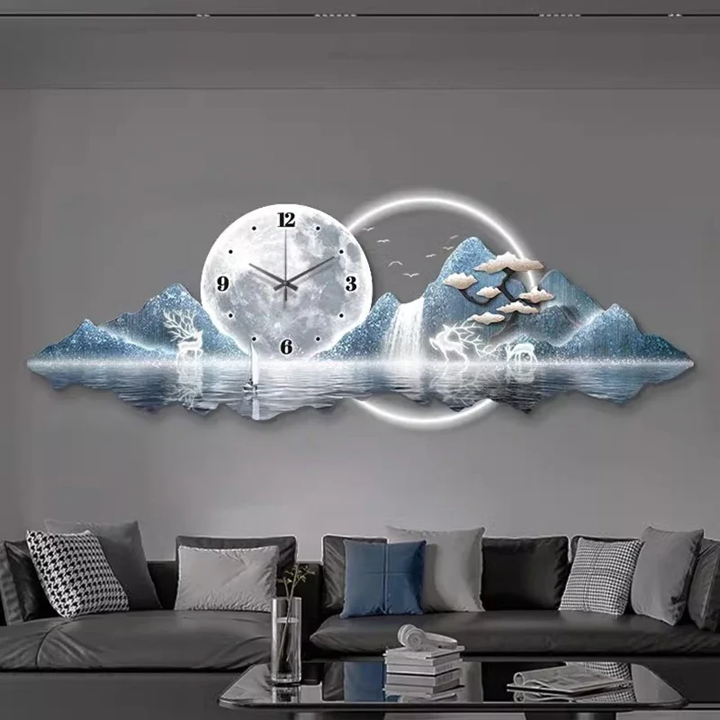 

Led Restaurant Wall Clocks Nordic Minimalist Fashion Design Silent Wall Watch Creative Luxury Reloj De Pared Room Decorations