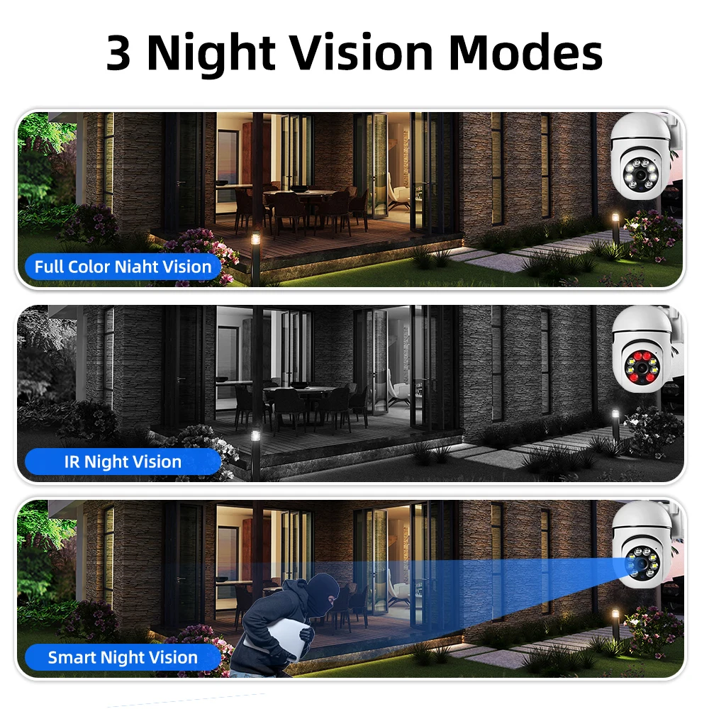 Outdoor 3MP Surveillance Camera CCTV IP Wifi Camera Waterproof External Security Protection Wireless Home Monitor Motion Trcking