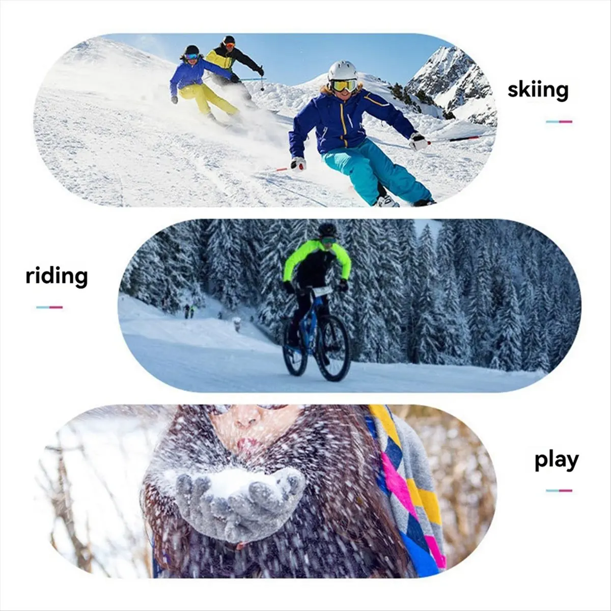 

AA74 Ski Gloves Winter Gloves for Women Snowboard Mittens Touchscreen Gloves Snowmobile Motor Waterproof Thermal Snow Gloves