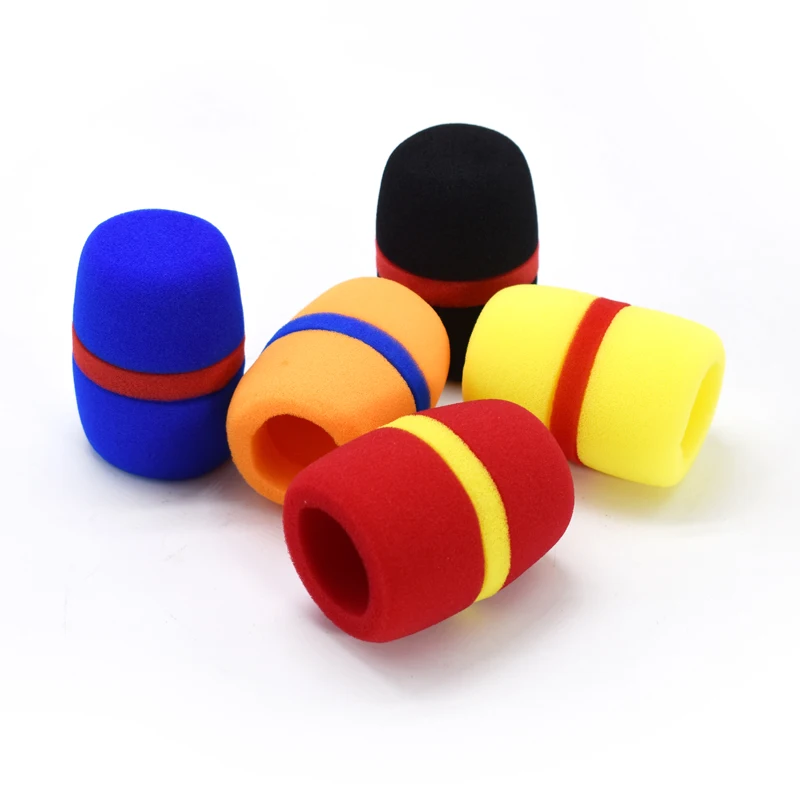 Microphone Sponges Sleeve Mic Protection Ring Rod Anti-Rolling Cover Silicone Wireless Handheld Holder Mic KTV DJ Device