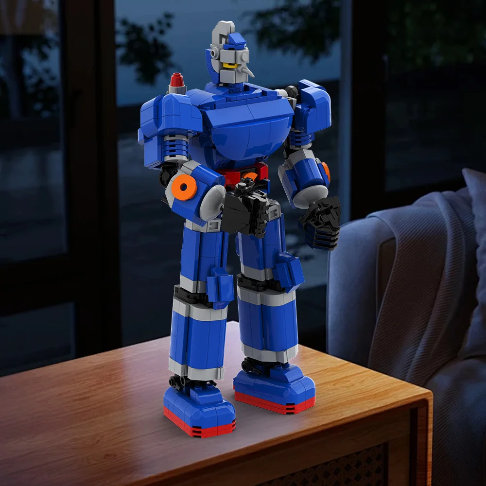 MOC Manga japonesa 28 Gigantoreds Robot de bloques de construcción modelo Gokineds azul mecha Tetsujineds ladrillos juguete ensamblado regalo para niños