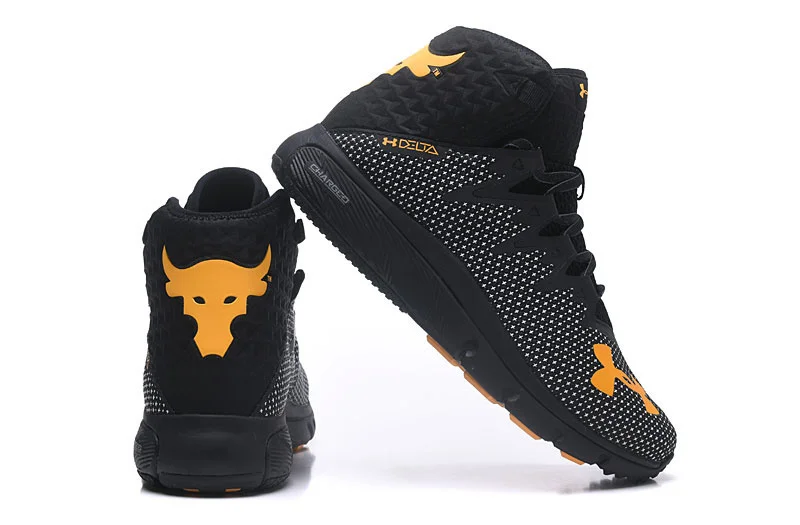 UNDER ARMOUR-Chaussures de course pour hommes, baskets de marche portables, tête de vache, absorption des chocs, UA Johnson Project Rock Delta Bull, 2024