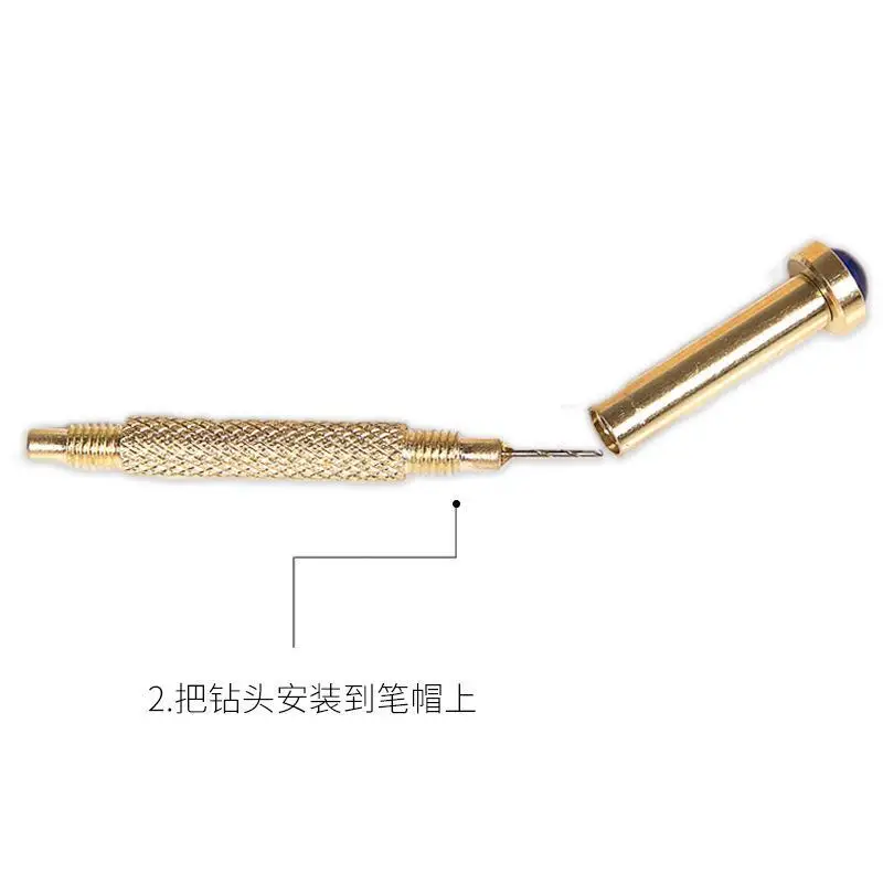 ปากกาเจาะเล็บสแตนเลสแบบพังก์ 1/2 ชิ้น พร้อมตัวล็อคแบบหมุดย้ำ สำหรับเจาะรูเล็บ ตกแต่งเล็บ