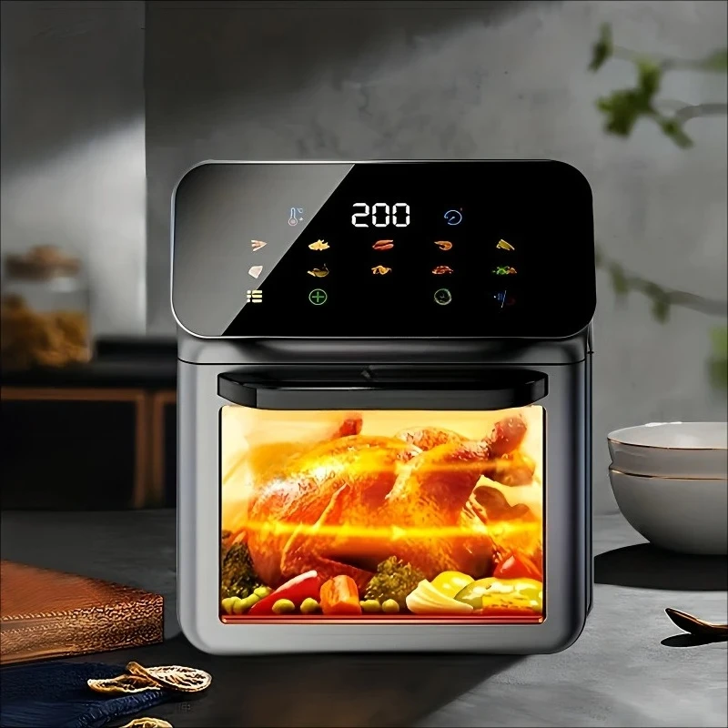 Large-Capacity Air Fryer Electric Oven For Home Use Multi-Functional Non-Stick Touchscreen With Visible Window
