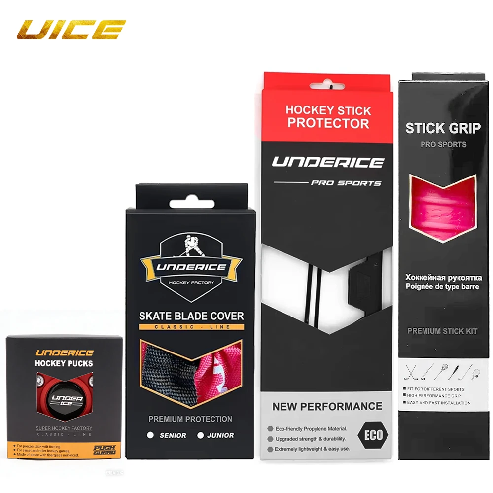 

Набор аксессуаров для хоккея: шайба для уличного хоккея, защита для клюшки ECO, накладка на рукоятку клюшки, чехол для коньков (фигурных)