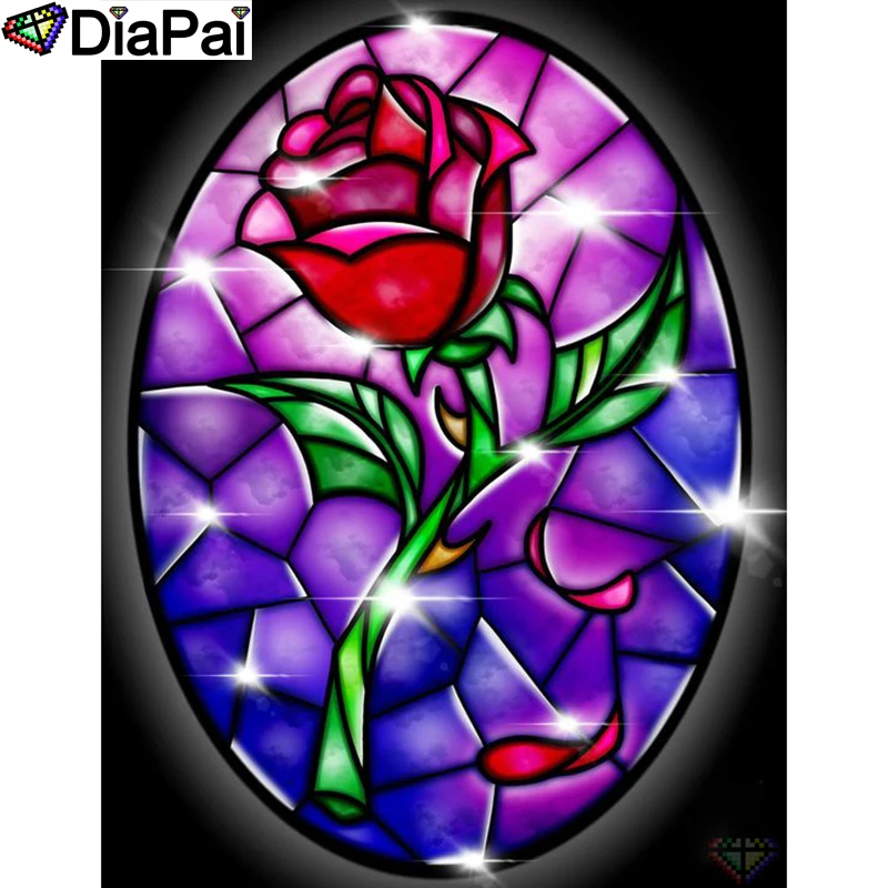 

DIAPAI 5D DIY Diamond Painting 100% Full Square/Round Drill "Rose flower" Diamond Embroidery Cross Stitch 3D Decor A21830