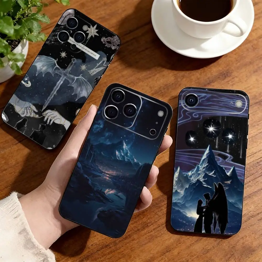 Acotar A Court of Mist and Fury  Phone Case For iPhone17,16,15,14,13,12,11 Plus,Pro Soft Silicone Black Cover
