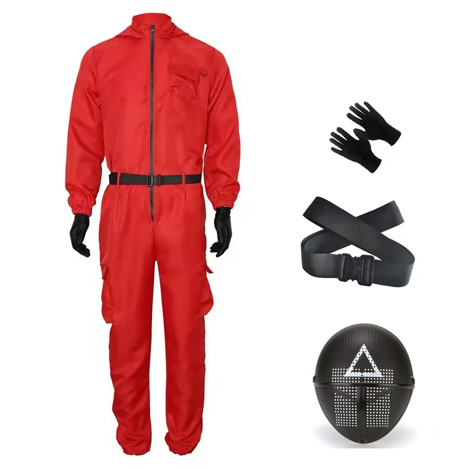 Nuevo disfraz de Cosplay de Calamari rojo, mono para juegos, chándal de fiesta, accesorios, juego de rol, disfraz clásico