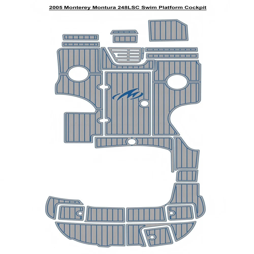 

2005 Monterey Montura 248LSC Платформа для плавания Кокпита Pad Лодка EVA Тиковая палуба Напольный коврик SeaDek MarineMat Gatorstep Стиль Клей