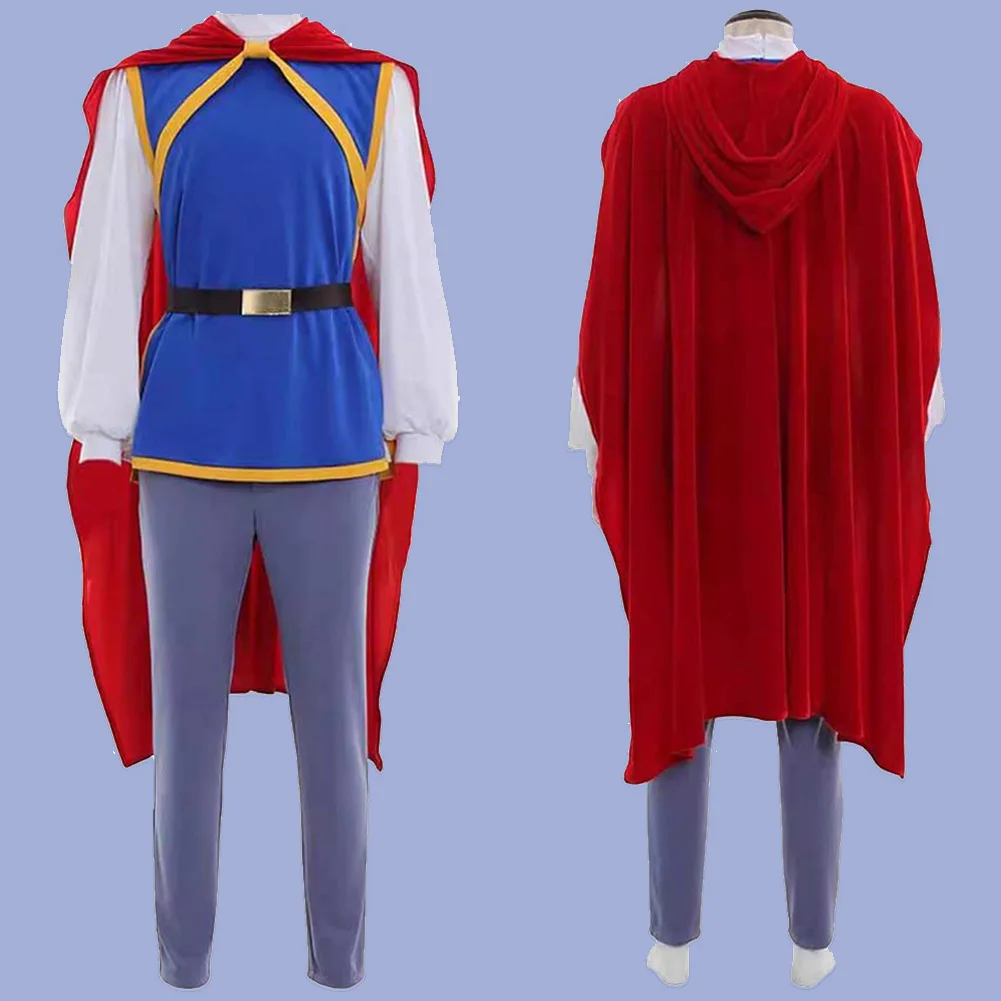 

Cartoon Prince Costume Disguise Florian Cosplay Fantasy Cloak Clothing Adult Men Roleplay Fantasia Outfits Halloween Party