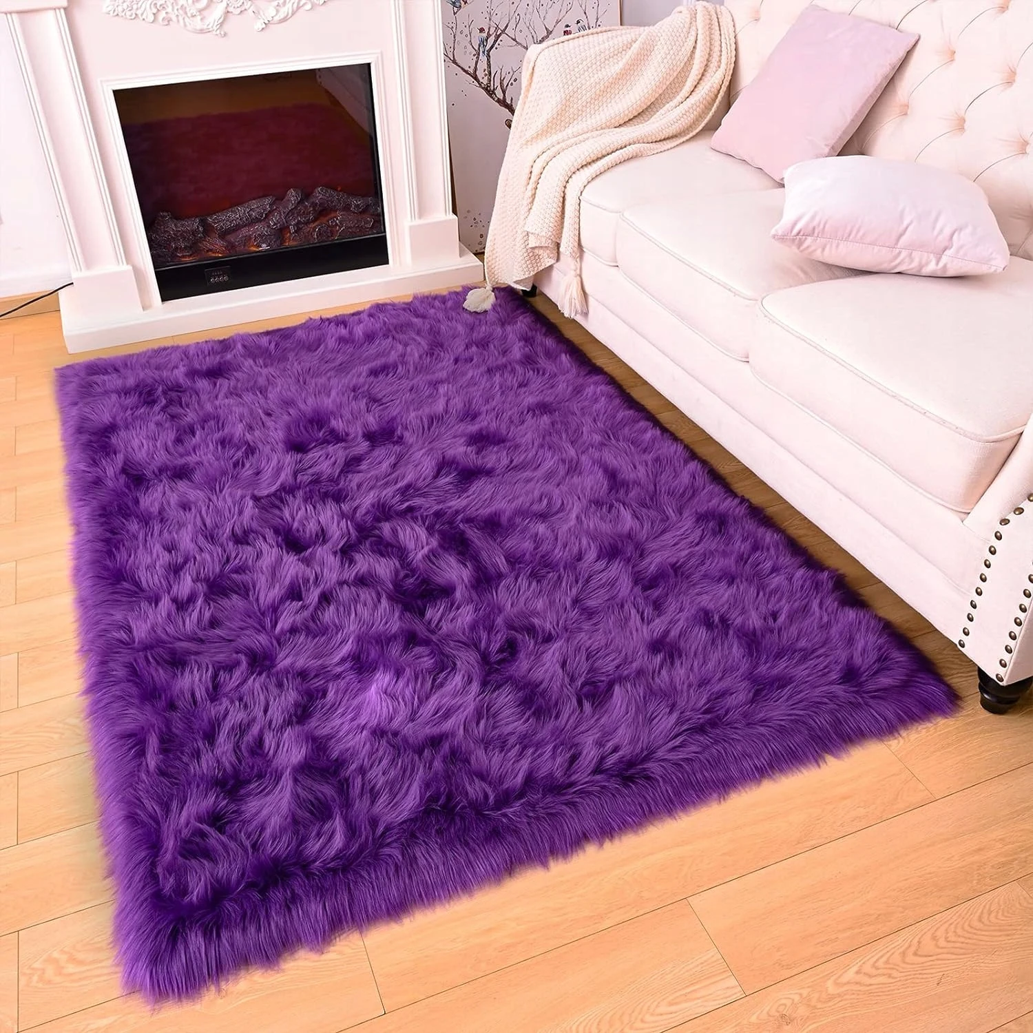 

Soft Faux Fur Wool Carpet Area Rug Fluffy Carpets for living room hairy rugs for Bedroom home decor sofa cover floor mats