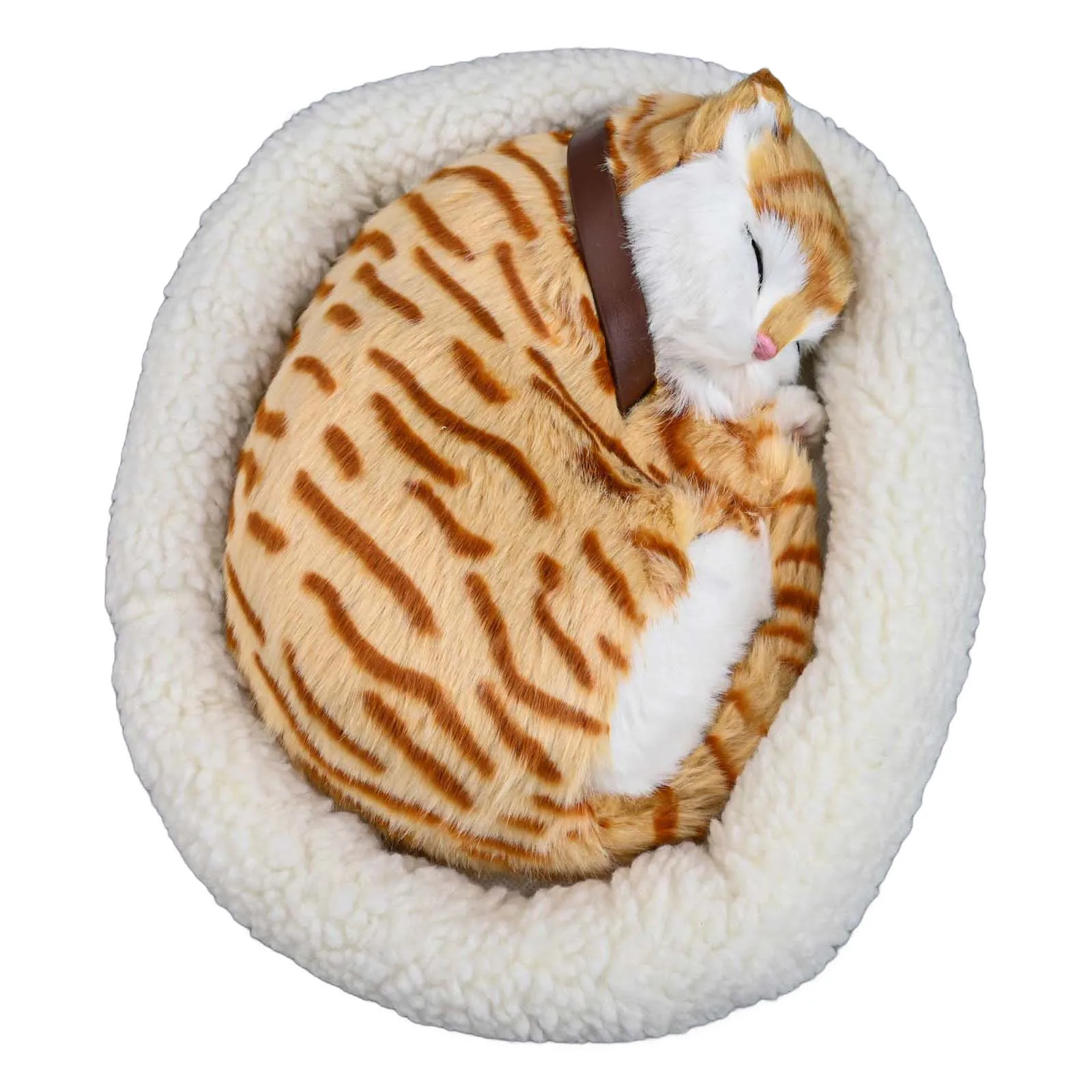 For Car Decoration Interactive Cat Doll Plush Toy For Home Decor Simulated Breathing Soft Material for versatile Use