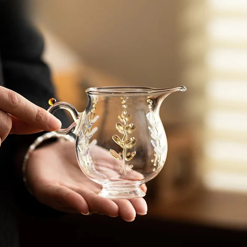 

220ml Wisteria High Borosilicate Heat Resistant Tea Pitcher Tea Divider Cha Hai Dispenser Justice Cup Fair Mug Teaware Supplies