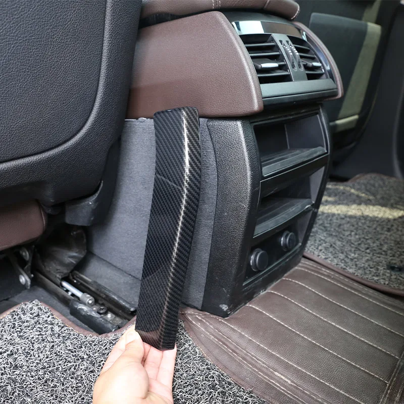 For BMW X5 F15 X6 F16 2014-18 ABS Carbon Fiber Car Rear Air Outlet Lower Decorative Cover Sticker Car Interior Accessories