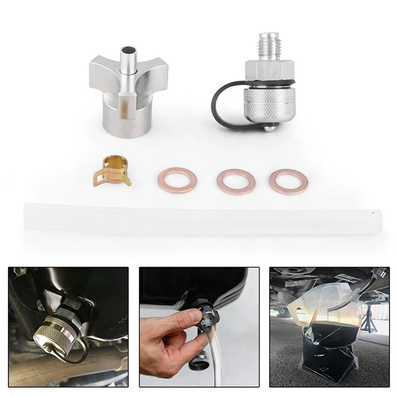 

A99F-Quick Twist Oil Drain Valve With Magnet Leak Proof Stainless Steel Drain Hose Attachment