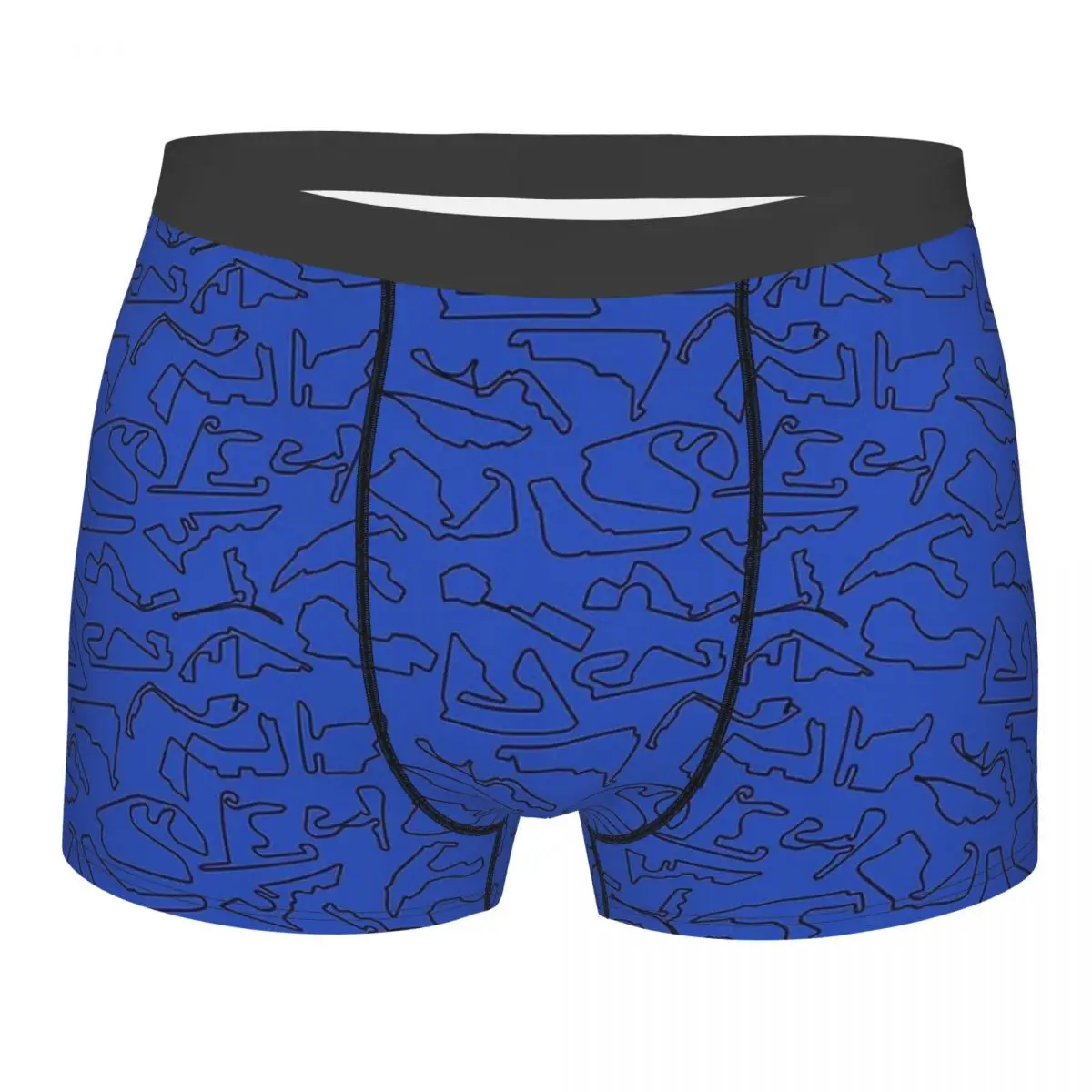 

Circuits Outline Burton Blue F1 Formula 1 Underpants Homme Panties Men's Underwear Comfortable Shorts Boxer Briefs