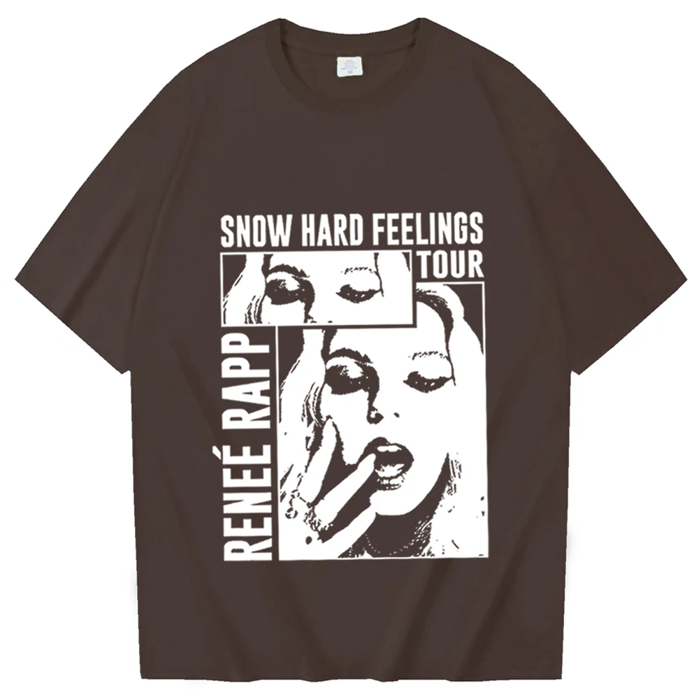 Reneé Rapp Snow Hard Feelings Tour 2024 T-Shirts Reneé Rapp Music Shirt Fan Gift Unisex O-Neck Short Sleeve Shirts