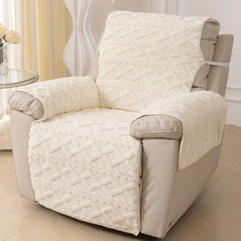 Double-sided Jacquar Sofa Cover Thick 1/2/3 Seater T-shaped Sofa Covers Solid Color Cotton Velvet Sofa Cushion Cover Living Room